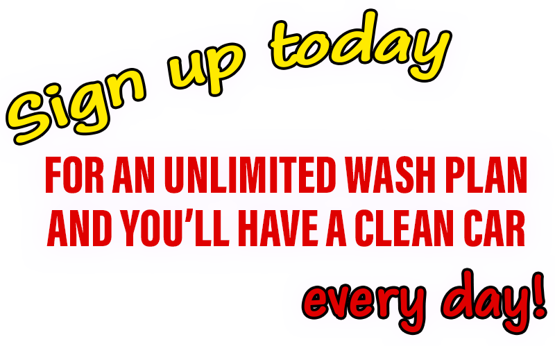 SIGN UP FOR UNLIMITED WASH CLUB CAR WASHES